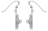 Jewelry Trends Sterling Silver Celtic Quaternary Knot Dangle Earrings with Rainbow Moonstone Stones