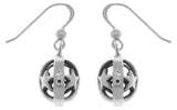 Jewelry Trends Sterling Silver Moon and Star Puff Ball Dangle Earrings