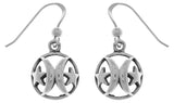 Jewelry Trends Sterling Silver Moon and Star Puff Ball Dangle Earrings