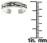 Jewelry Trends Sterling Silver Tribal Celtic Design Adjustable Toe Ring