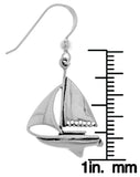Jewelry Trends Sterling Silver Nautical Sailboat Dangle Earrings