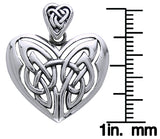 Jewelry Trends Sterling Silver Celtic Heart Pendant on 18 Inch Box Chain Necklace Gift