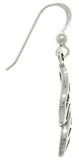 Jewelry Trends Sterling Silver Swirling Leaf Dangle Earrings