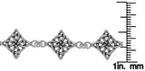 Jewelry Trends Sterling Silver Good Luck Celtic Four Point Quaternary Knot Bracelet