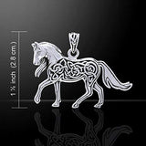 Jewelry Trends Sterling Silver Celtic Horse Pendant