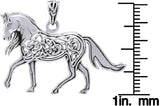 Jewelry Trends Sterling Silver Celtic Horse Pendant