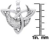 Jewelry Trends Celtic Triquetra Moon Goddess Trinity Knot Sterling Silver Pendant