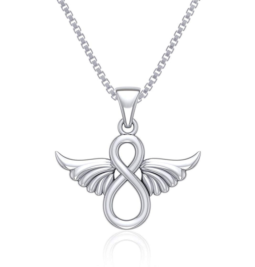 Jewelry Trends Trinity Knot Angel Wing Sterling Silver Pendant Necklace 18"