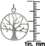 Amethyst Bracelet - Sterling Silver Tree Of Life Charm and Amethyst Semi Gemstone Beads Slip On Bracelet