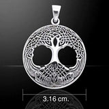 Jewelry Trends Sterling Silver Celtic Tree of Life Pendant Necklace 18"
