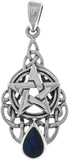 Jewelry Trends Sterling Silver Celtic Pentacle Star Pendant with Paua Shell