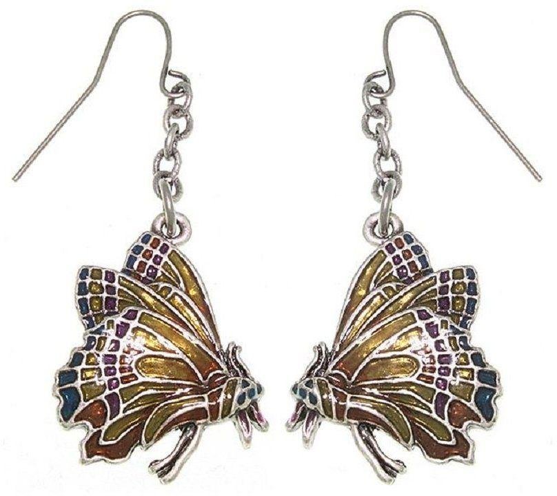 Butterfly Earrings - Monarch Butterfly Pewter Dangle Earrings By Jody |  Jewelry Trends