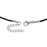 Magic Star Necklace - Pewter Magic Star Vibrant Green Round Celestial Success Pendant on Black Leather Cord Necklace