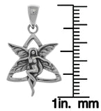 Jewelry Trends Sterling Silver Celtic Trinity Knot Fairy Pendant