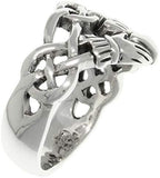 Jewelry Trends Sterling Silver Celtic Infinity Claddagh Heart Ring