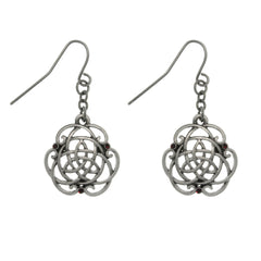 Celtic Knot Earrings - Pewter Rhinestone Trinity Knot Earrings