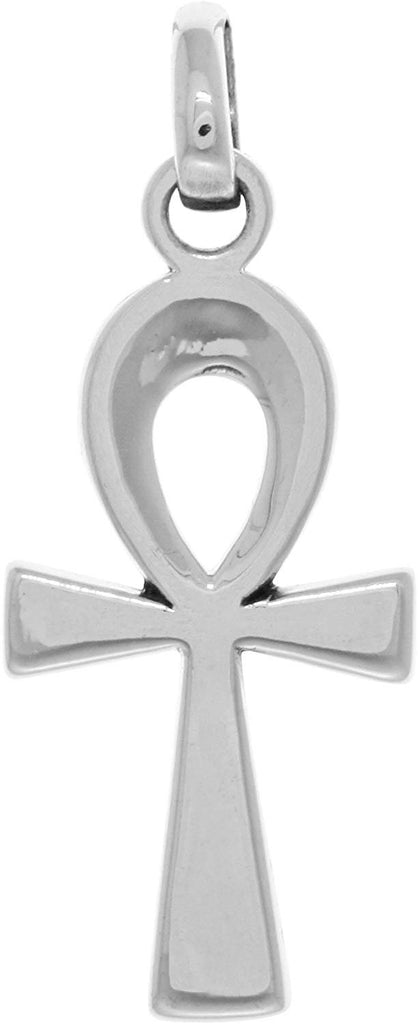 Jewelry Trends Egyptian Ankh Long Life Cross Sterling Silver Pendant