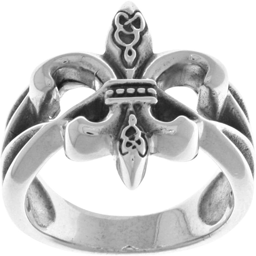 Jewelry Trends Celtic Fleur De Lis Sterling Silver Band Ring