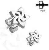 Star Stud Earrings - 316L Stainless Steel Tribal Celtic Star Stud Post Earrings