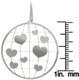 Large Heart Earrings - Sterling Silver Laser Cut Round Heart Earrings