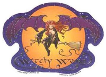 Witchy Woman Decorative Sticker Decal By Delight's Fantasy Art
