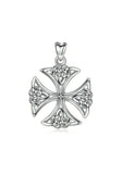 Jewelry Trends Celtic Templar Knights Cross Sterling Silver Pendant Necklace 18"