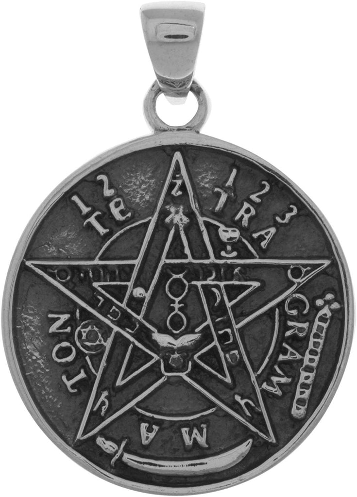 Jewelry Trends Large Seal of Solomon Star Pentacle Sterling Silver Pendant