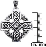 Jewelry Trends Celtic Trinity Knot Knights Templar Cross Sterling Silver Pendant Necklace 18"