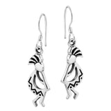 Jewelry Trends Sterling Silver Kokopelli Dangle Earrings South Western Design