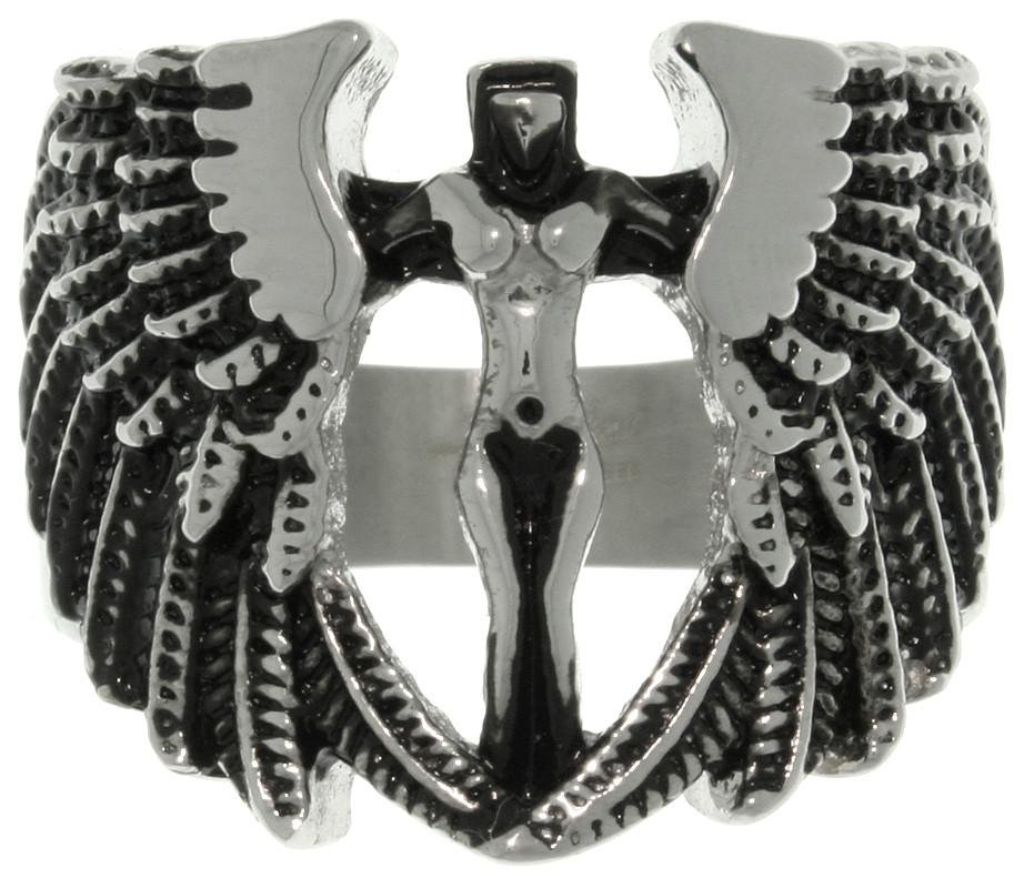 Archangel Ring - Stainless Steel Arch Angel Wings Ring Whole Sizes 9 - 13 Archangel Jewelry