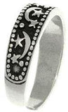Jewelry Trends Sterling Silver Sparkle Star Moon Celestial Adjustable Toe Ring