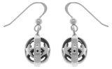 Jewelry Trends Sterling Silver Moon and Star Puff Ball Dangle Earrings