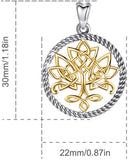 Jewelry Trends Tree Of Life Celtic Knot Irish Sterling Silver Pendant Necklace 18"