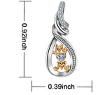 Jewelry Trends Mom Teardrop Love Heart CZ Sterling Silver Pendant Necklace 18"