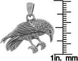 Jewelry Trends Sterling Silver Perching Raven Pendant