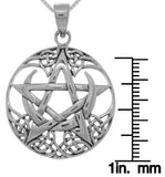 Jewelry Trends Sterling Silver Pentagram Moon Celtic Pendant Necklace 18"