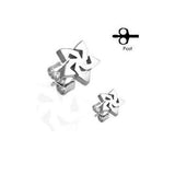 Star Stud Earrings - 316L Stainless Steel Tribal Celtic Star Stud Post Earrings