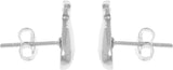 Jewelry Trends Petite Beluga Whale Sterling Silver Stud Earrings