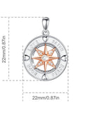 Jewelry Trends North Star Faith Hope Peace Love Protection CZ Sterling Silver Pendant Necklace 18"