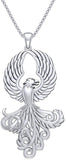 Jewelry Trends Eagle Wing Rising Phoenix Sterling Silver Pendant Necklace 18"