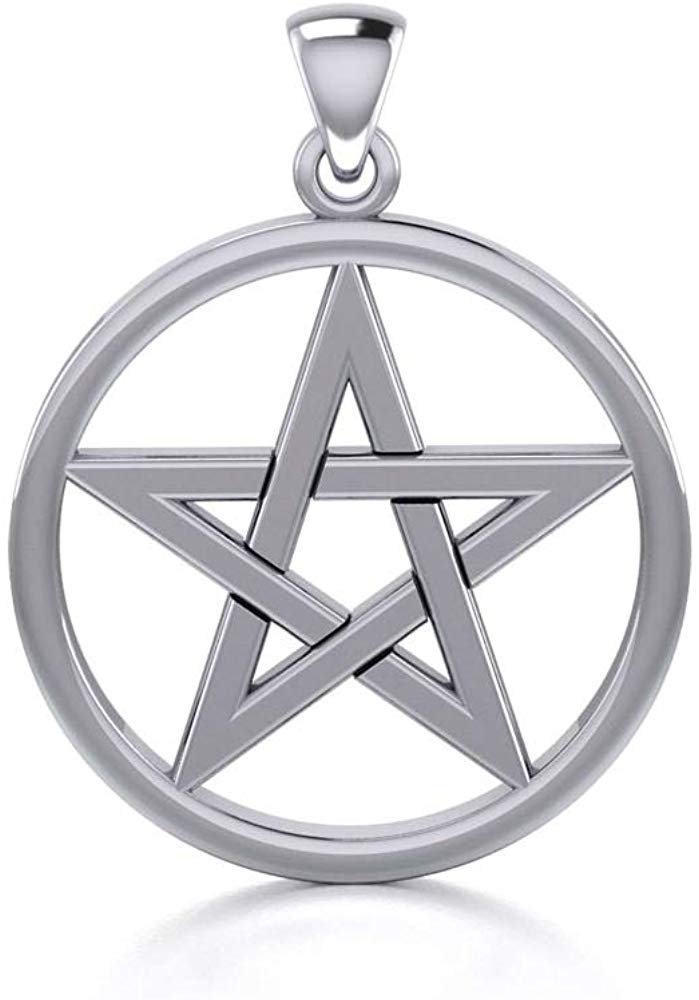 Jewelry Trends Pentacle Pentagram Star Sterling Silver Pendant Necklace 18"