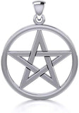 Jewelry Trends Pentacle Pentagram Star Sterling Silver Pendant Necklace 18"