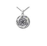 Dolphin Necklace - Pewter Dolphin Trinity Pendant on 23 Inch Chain Necklace