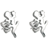 Jewelry Trends 316L Stainless Steel Tribal Gecko Stud Post Earrings