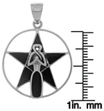 Jewelry Trends Goddess Pentacle Sterling Silver Pendant Created Black Onyx