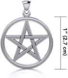 Jewelry Trends Pentacle Pentagram Star Sterling Silver Pendant Necklace 18"