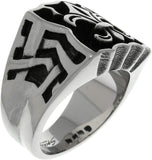 Jewelry Trends Stainless Steel Fleur De Lis Wide Band Ring Whole Sizes 10-14