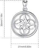 Jewelry Trends Celtic Symbol Well Being and Balance Sterling Silver Pendant Necklace 18"