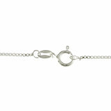Jewelry Trends Sterling Silver Ribbon Heart Pendant with CZ on 18 Inch Box Chain Necklace