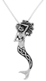 Jewelry Trends Mermaid Ocean Sea Siren Celtic Sterling Silver Pendant Necklace